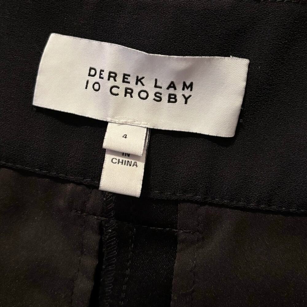 Derek Lam 10 Crosby Women’s 4 Shorts Ruffle Frill Hem High Rise Belted Black - Picture 4 of 11